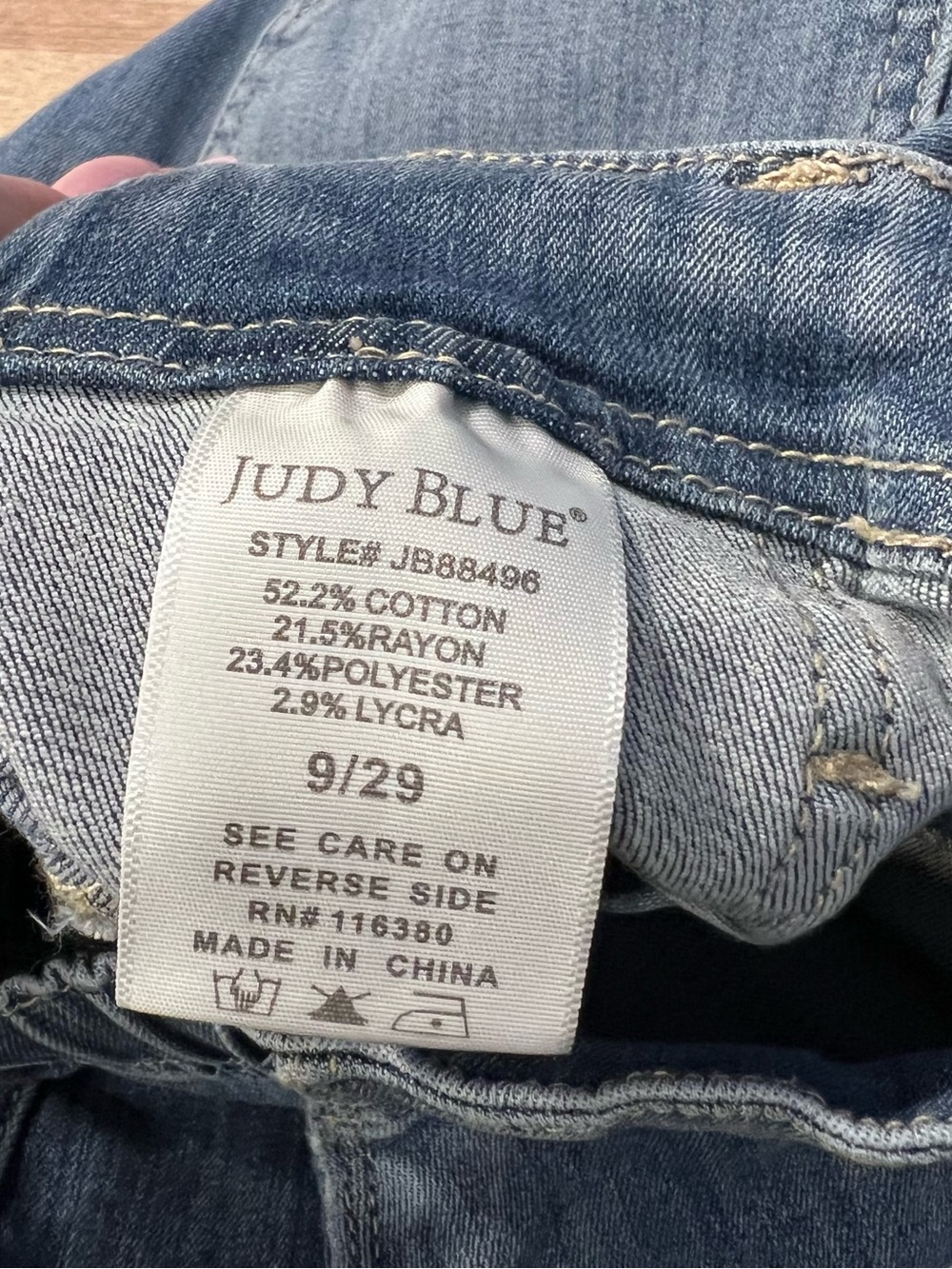 Judy Blue Pull on Jogger Jeans Women Size 9/29 High Waist blue JB88496 - Picture 6 of 9